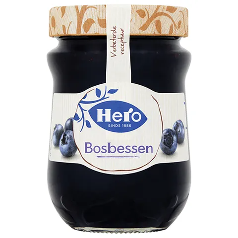 Hero bosbessen jam 350 gram