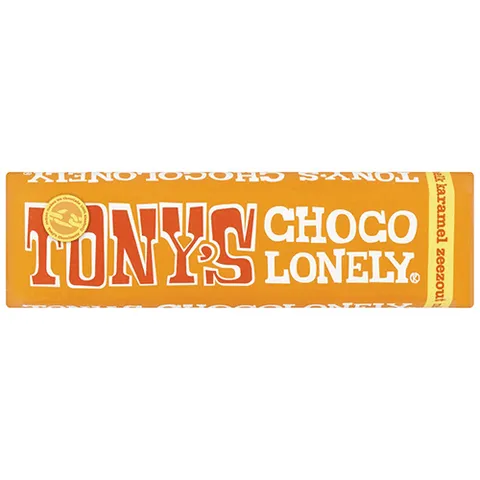 Tony's chocolonely melk karamel zeezout single 50 gram