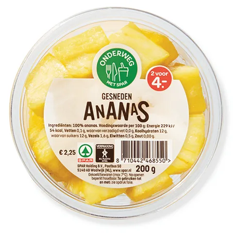 Spar ananas blokjes 200 gram
