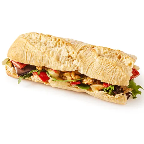 Broodje wit rustiek gegrilde groenten