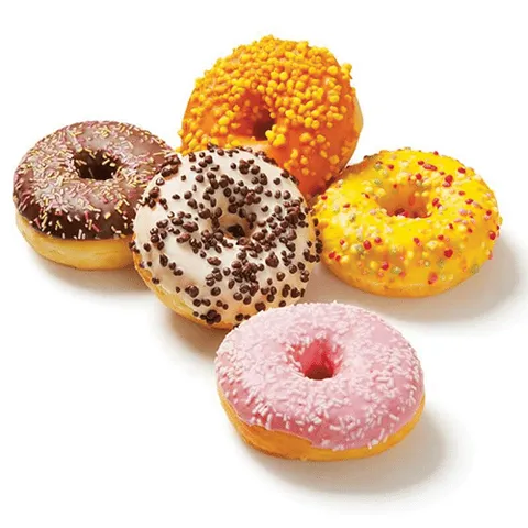 Gedecoreerde donut per stuk