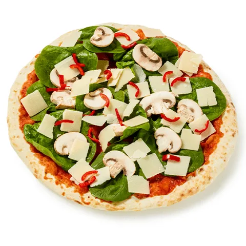 Pizza Spinazie Champignon rond 29cm