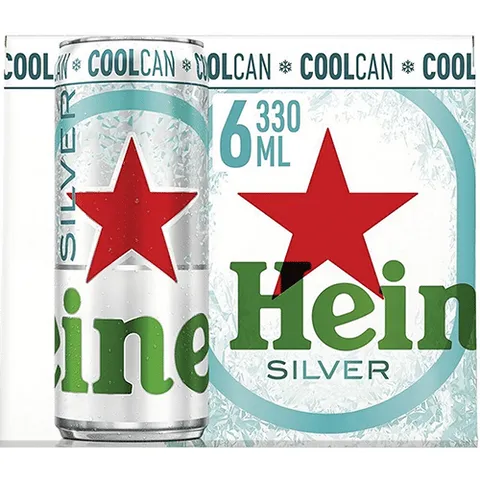 Heineken silver blik 6x330ml cool