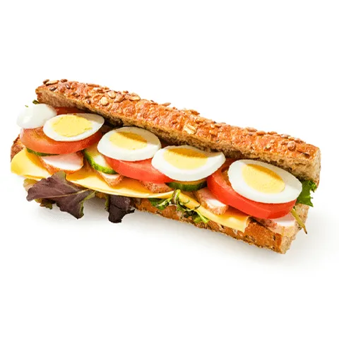 Broodje meergranen gezond kip