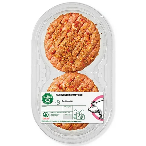 Hamburger smoke bbq 2 stuks 200 gram