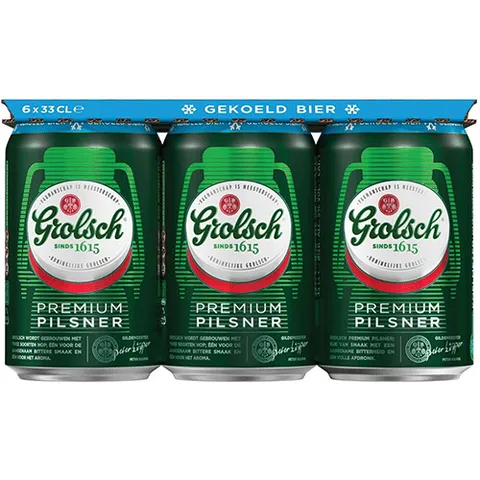 Grolsch pils blik 6x330 ml cool