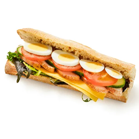 Broodje wit rustiek gezond kip