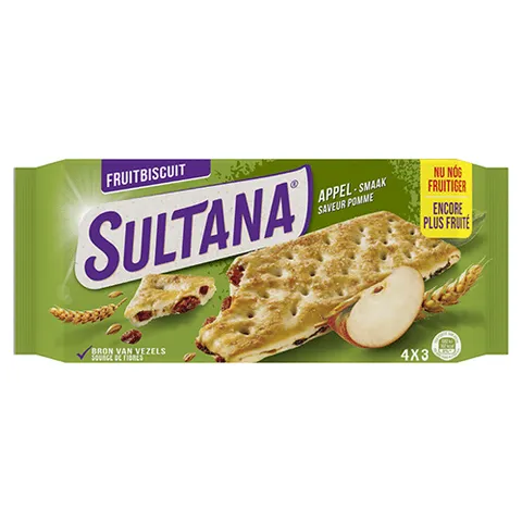 Sultana fruitbiscuits appel 12 stuks