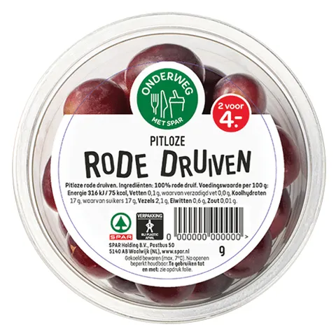 Spar rode druiven 200 gram
