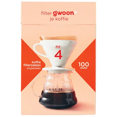 Gwoon koffiefilterzakjes nr. 4 100 stuks