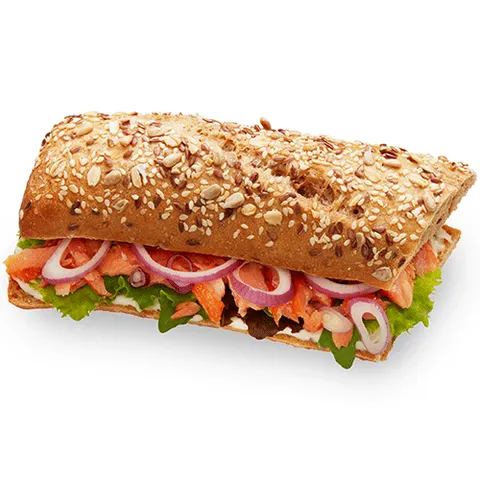 Broodje meergranen zalm