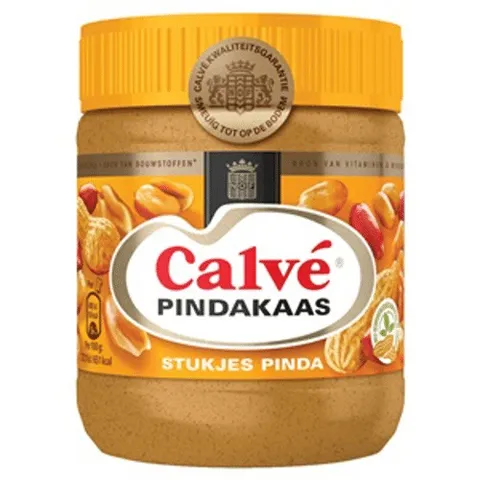 Calvé pindakaas met stukjes noot 350 gram