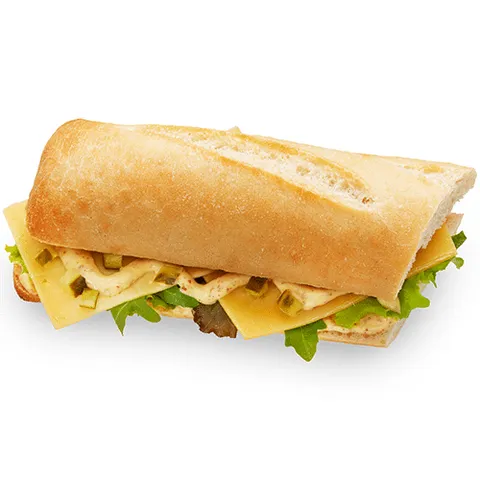 Broodje wit rustiek oude kaas