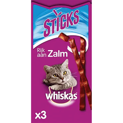 Whiskas Sticks Kattensnack met zalm 18 gram