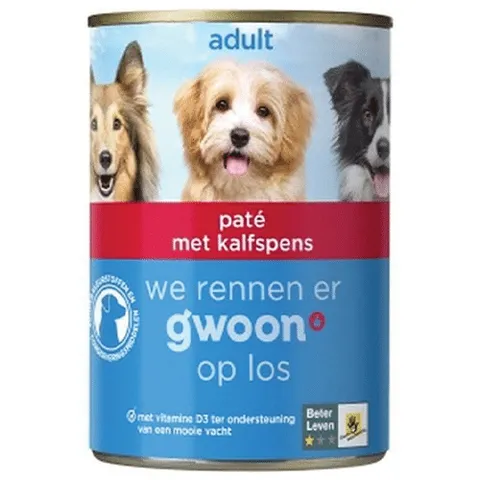 Gwoon Hondenvoeding paté met rund 300 gram