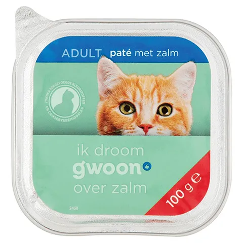 Gwoon Kattenvoeding Adult paté met zalm 100 gram