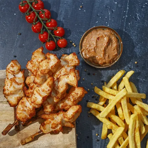 Kipsaté 400 gram menu