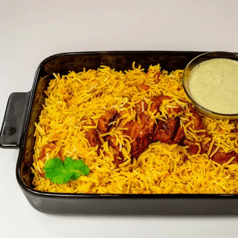 Tandoori chicken biryani