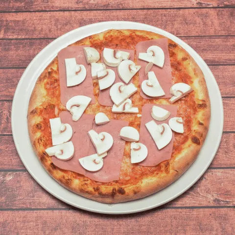 Pizza prosciutto e funghi