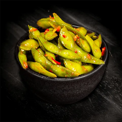 Spicy edamame
