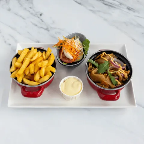 Veganistische kebab menu