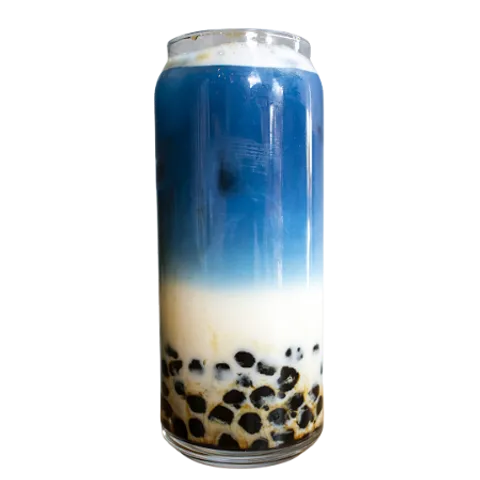 Blue butterfly milk tea