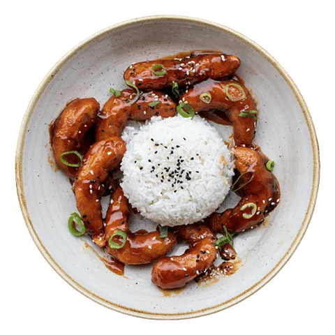 Crispy sweet and sour lemon shrimp