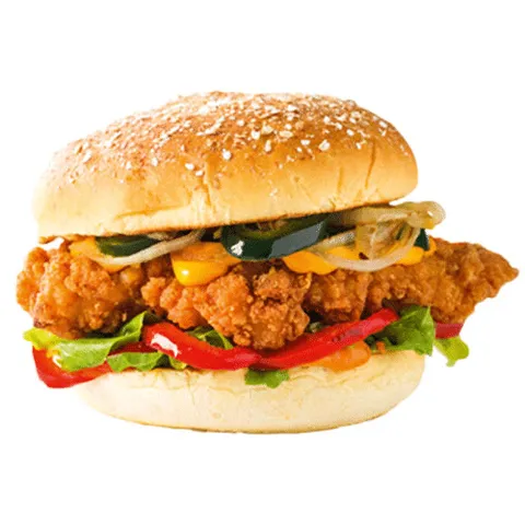 Hot en spicy kipburger