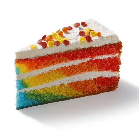 Rainbowcake taartpunt