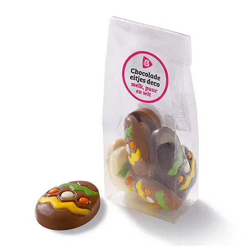 Chocolade paaseitjes gedecoreerd