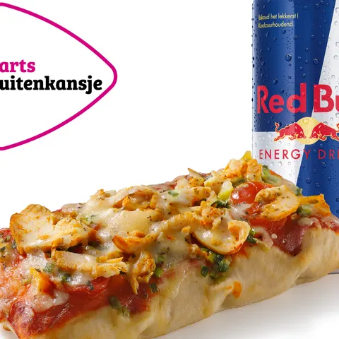 Pizza naar keuze met Red Bull voor €5,50