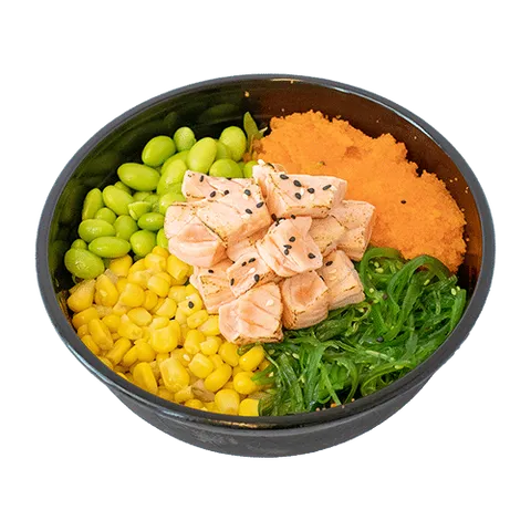Poke seared salmon