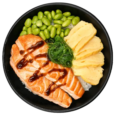 Grilled salmon bowl