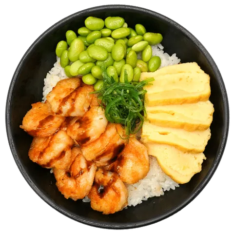 Grilled shrimps bowl