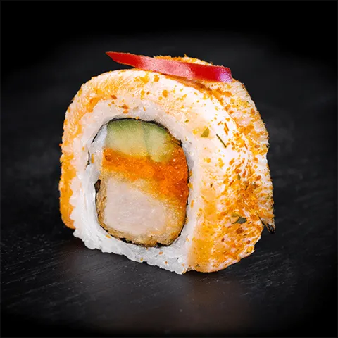 Salmon flamed ebi