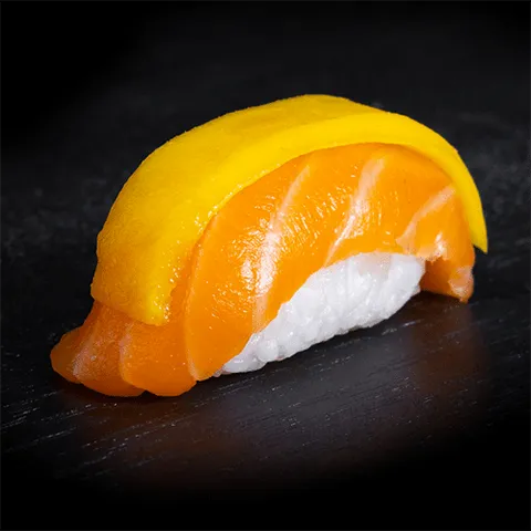 Nigiri zalm en mango
