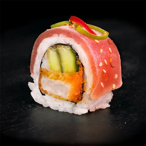 Tuna flamed ebi