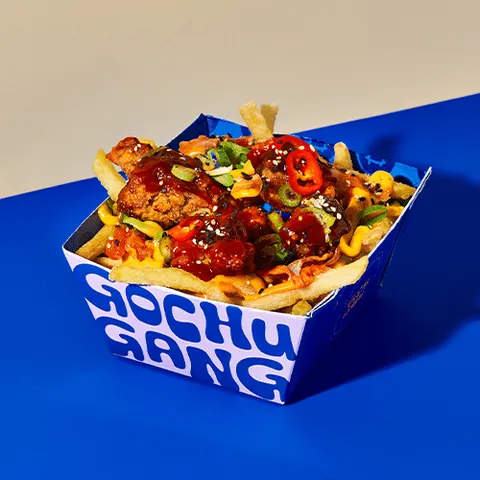 Loaded fries kimchi chicken cheese