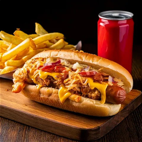 Broodje hotdog chicken menu