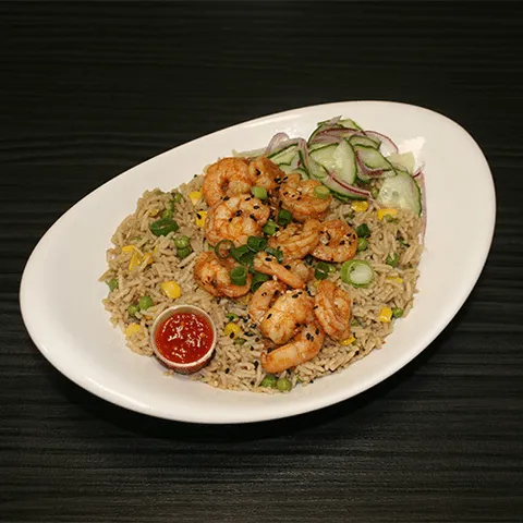 Fried rice shrimps