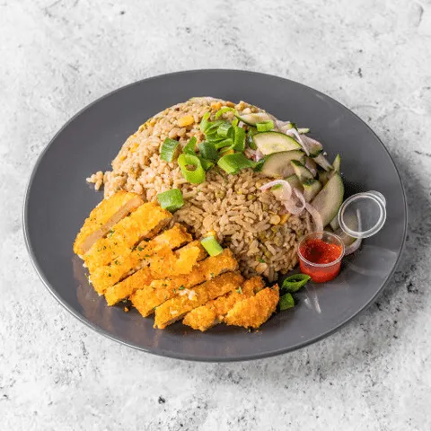 Fried rice crispy chicken