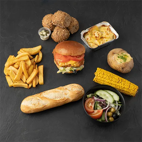 Cheese chickenburger menu