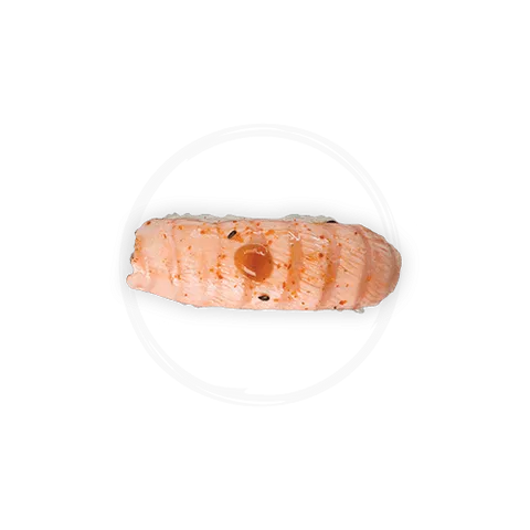 Flamed salmon nigiri