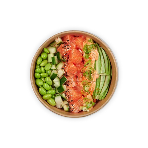 Poké bowl spicy salmon
