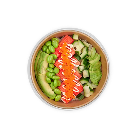 Poké bowl crab
