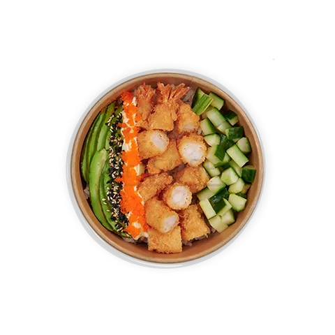 Poké bowl ebi fry