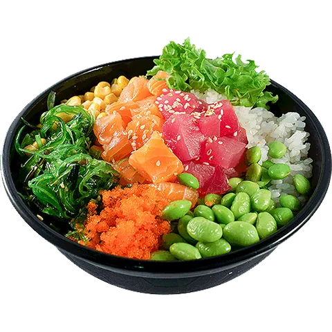 Poke salmon tuna