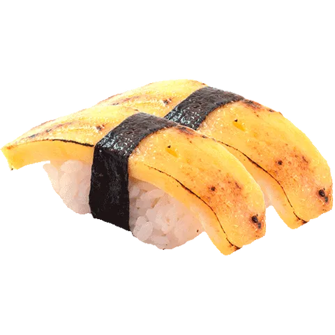 Seared tamago nigiri