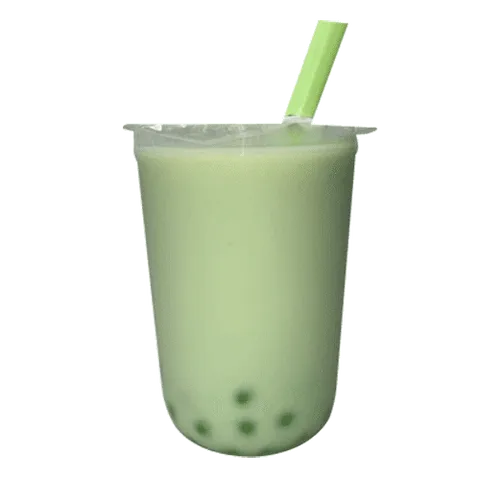 Green apple milk tea