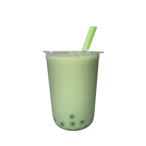 Green melon milk tea